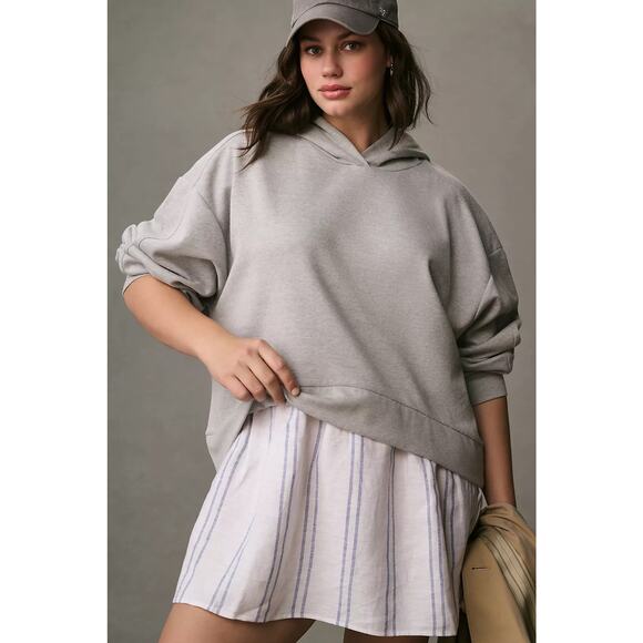 Anthropologie Pilcro Hooded Sweatshirt Twofer Mini Dress Size 2X Casual Preppy - Picture 8 of 14